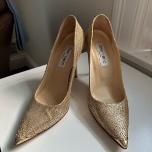 Jimmy Choo Gold Heels size 37